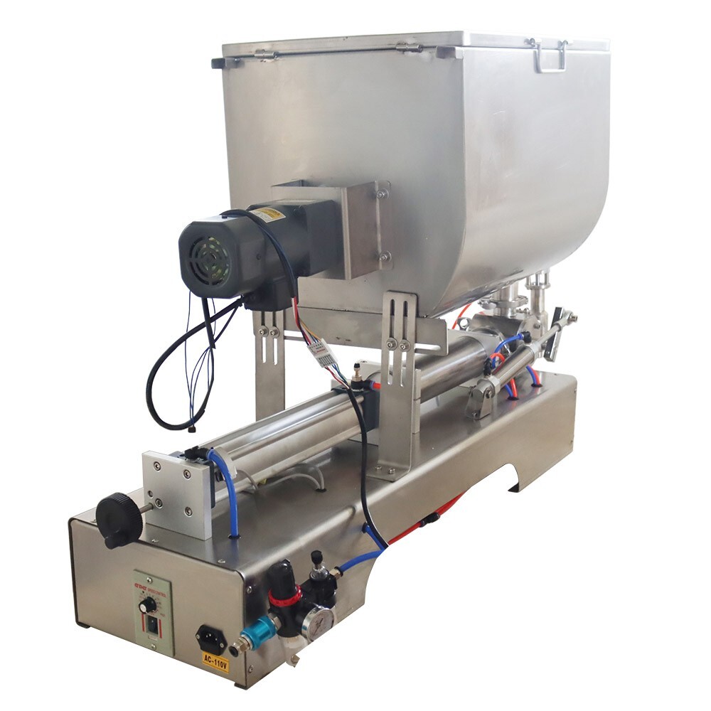 100-1000ml Liquid& Paste Filling Machine with Mixing Function 60L Hopper for Jam