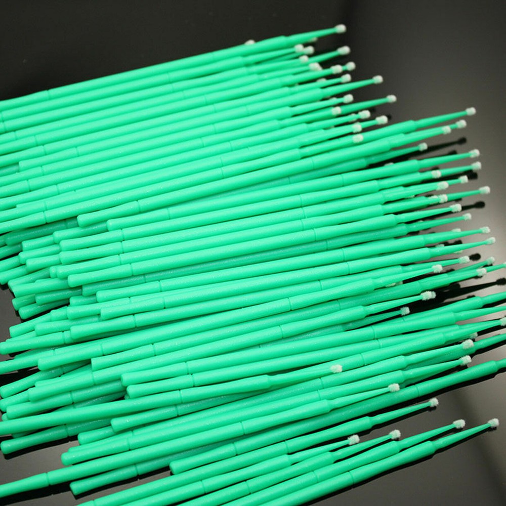 100×Dental Disposable Microbrush Bendable Applicators Tips Micro Brush Cleaning