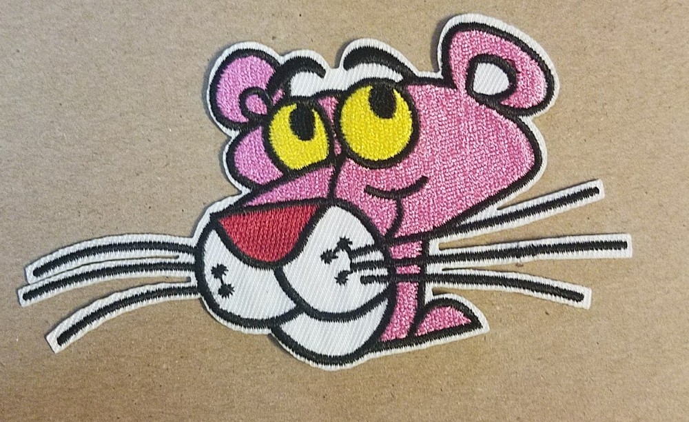Pink Panther Face Patch 4 1/2 inches long