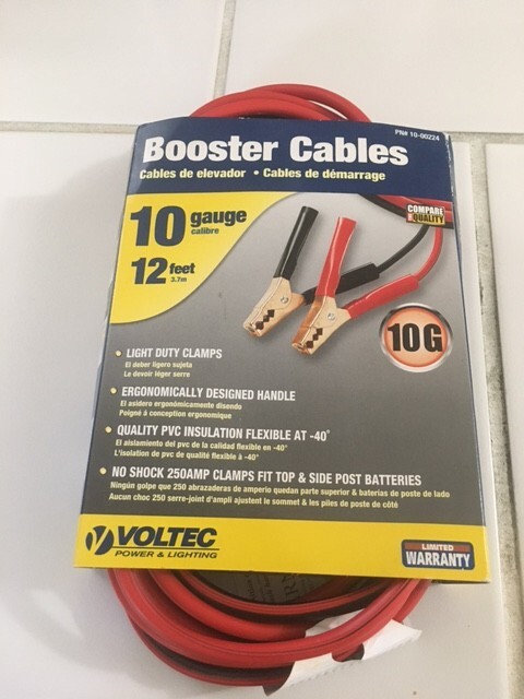 Voltec Jumper Cables 10 Gauge 12 Ft.
