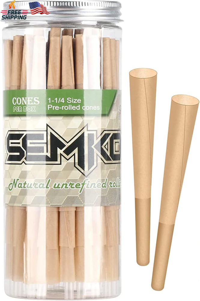 1-1/4 Rolling Papers Pre Rolled Cones | 72 Pack | Natural Pre Rolled Rolling Pap