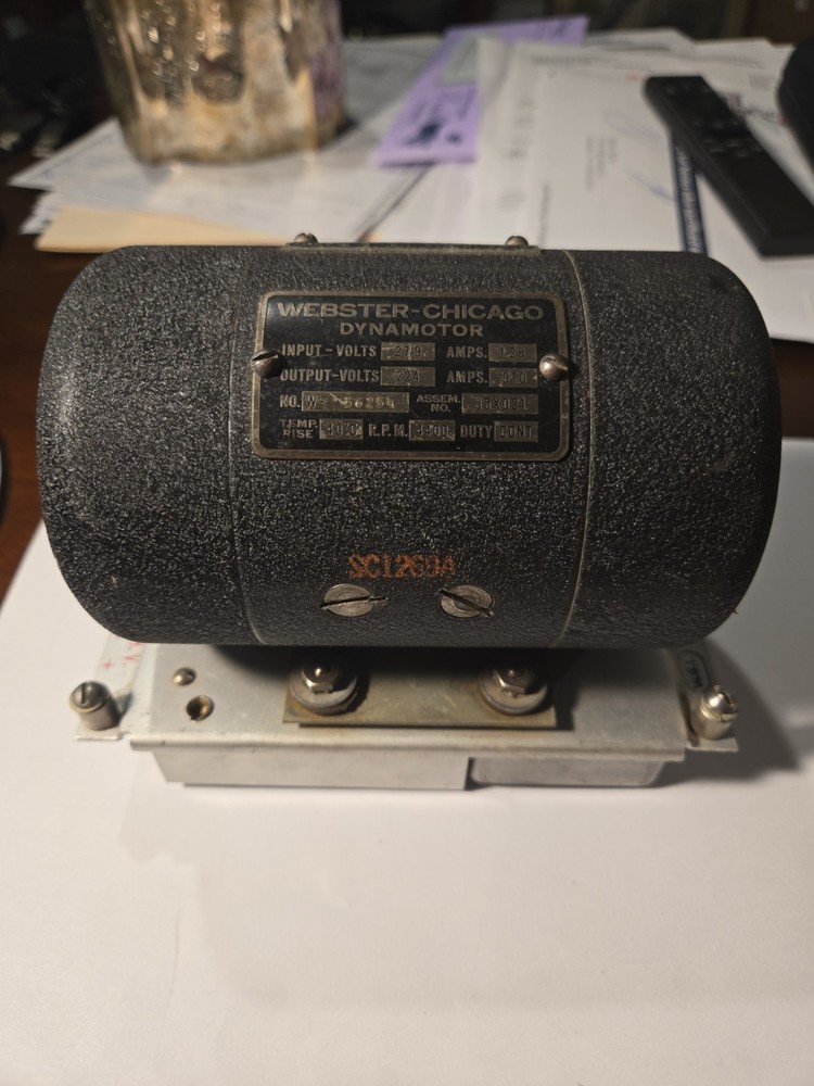 WWII US Army Signal Corps Dynamotor DM-28-Q Wells Gardner UNTESTED