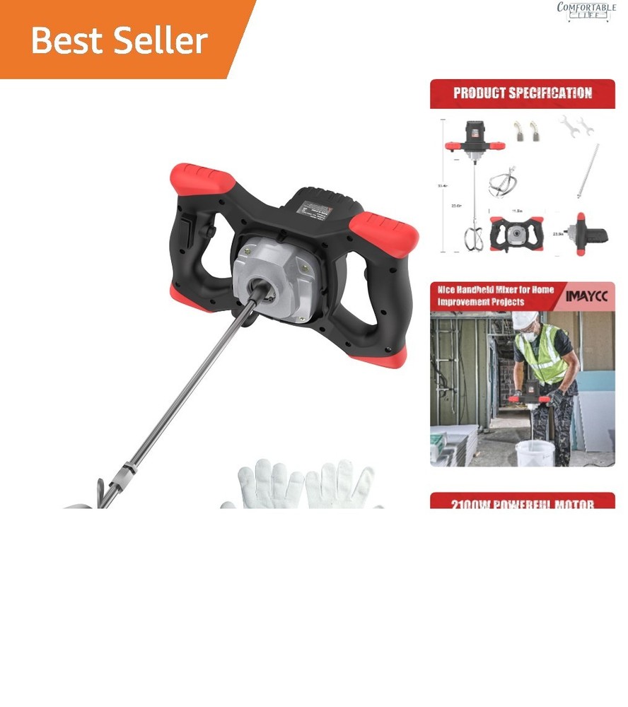 Lightweight Cement Mixer with Automatic Shut-Off and Easy Operation Features