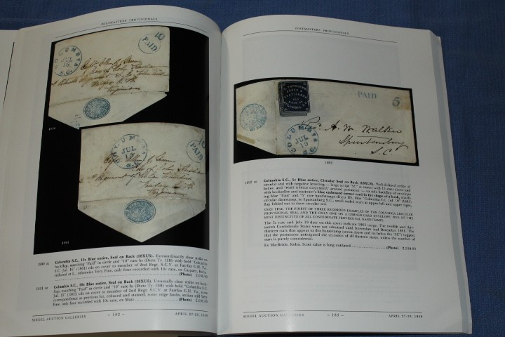 Siegel Auction Apr 1999 US Conf States #810 INCLUDES REALIZATIONS BlueLakeStamps