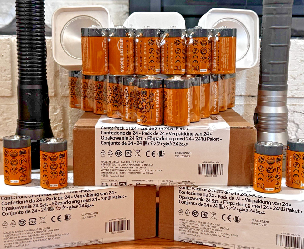 4 D Batteries Amazon Basics - High Capacity Expiration 7/2030