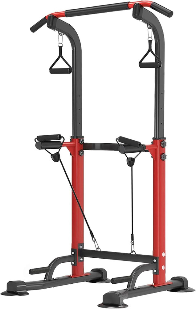 Power Tower Pull up Bar,Pull-Up Rack Dip Station,Height Adjustable Multi-Functio