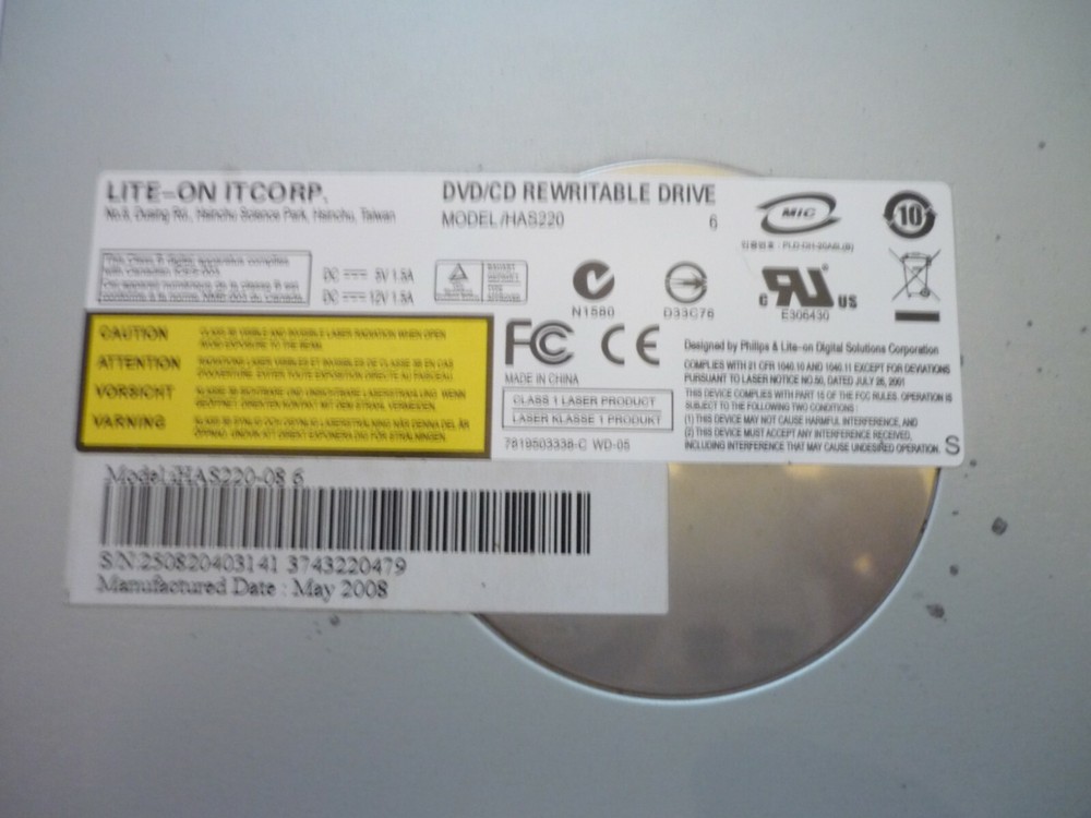 Lightscribe dvd multi recorder iHAS220 DVD & R DL REWRITABLE DRIVE