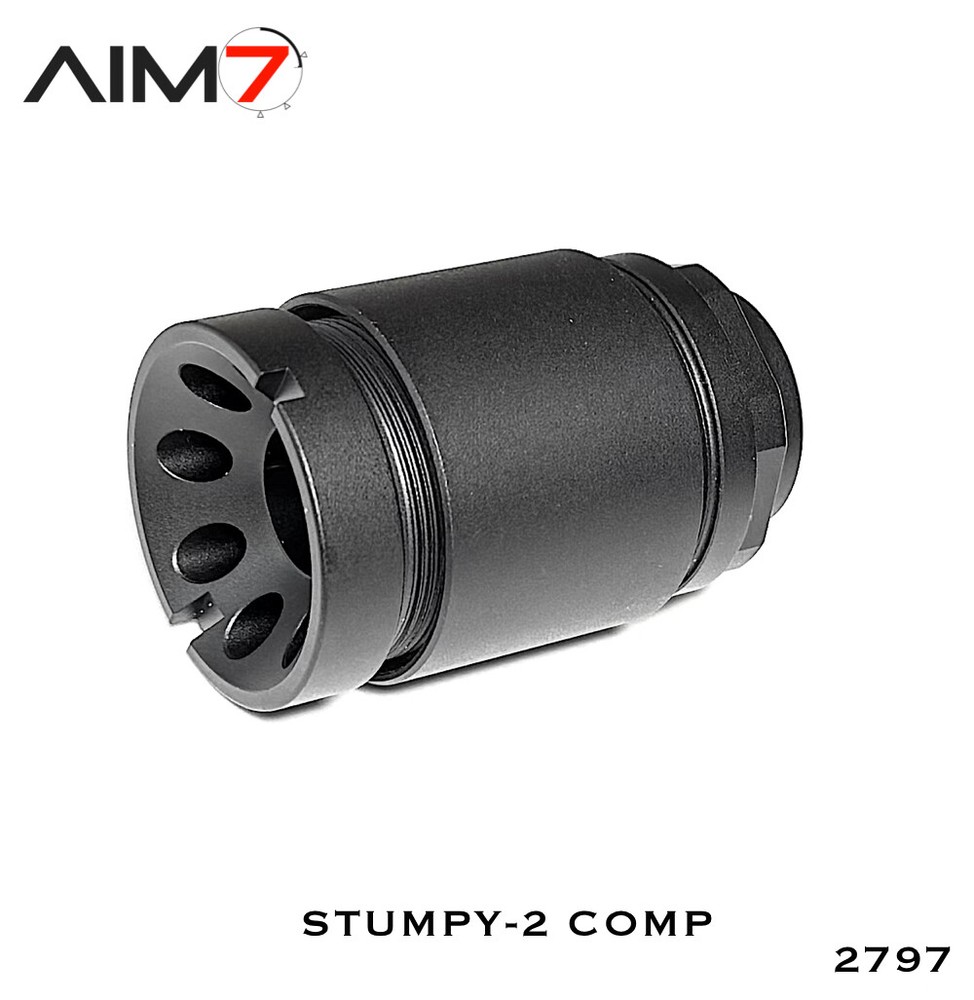 Aim7 STUMPY-2 9mm & 22LR & .40Cal Linear Comp 3 PCS muzzle brake