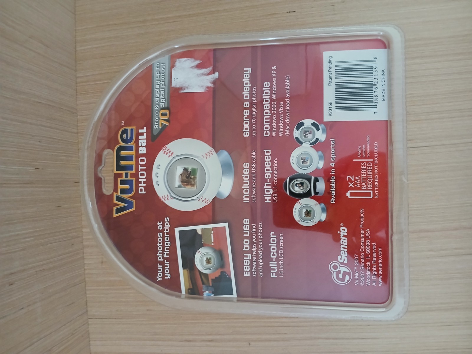 VU-ME Photo Ball Digital Photo Frame Baseball Store Up to 70 Photos Brand NEW