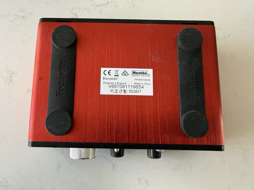 Focusrite Scarlett Solo 2nd Generation USB Audio Interface - UNTESTED - ‘AS-IS’