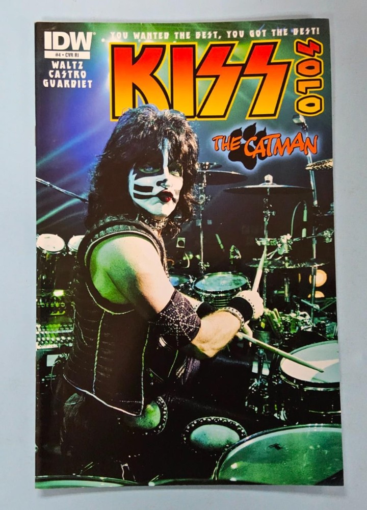 KISS Solo # 4 THE CATMAN Comic  VARIANT 1:10 PHOTO Cover IDW 2013 ERIC ~ Peter