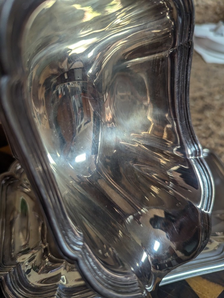 International Silver Co. - Chadwick #1513 Serving Dish Rectangular With Boat Vtg