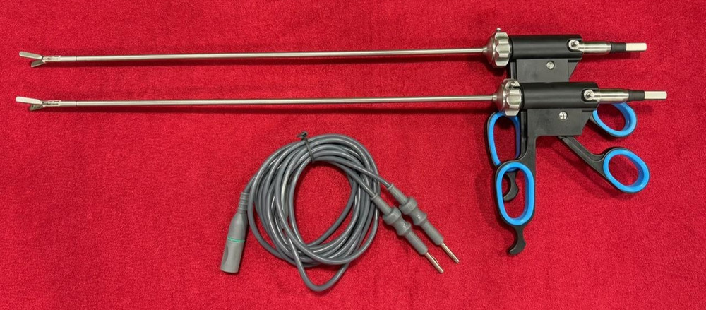 3pc-Laparoscopic Bissinger Bipolar Roby Forceps 5mm With Cable Best Quality
