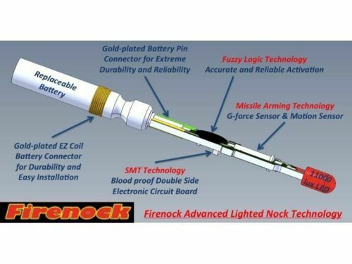 FIRENOCK Hunting & Target lighted nock E6ht-R Epic arrow / H nock (Pro package)