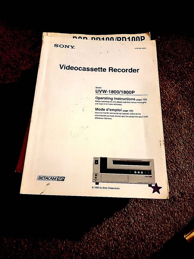 Sony Beta Cam SP Editing System Converts Analog Video into Digital Computer File