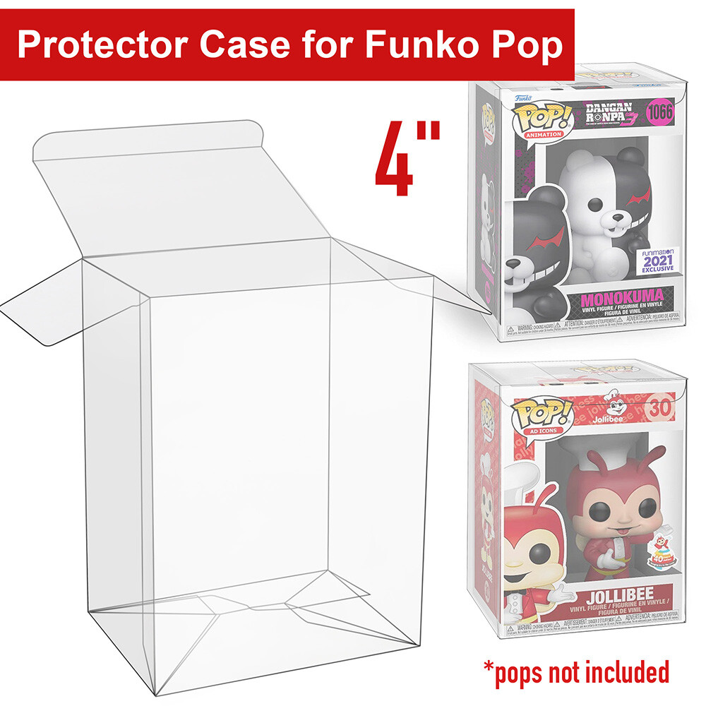 Lot 5 20 50 100 Pop Protector Cases (0.4mm) for 4" Funko POP! Vinyl Figures Box