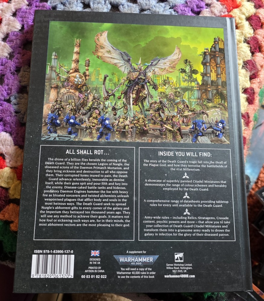 Warhammer 40k Codex Death Guard Hard cover book
