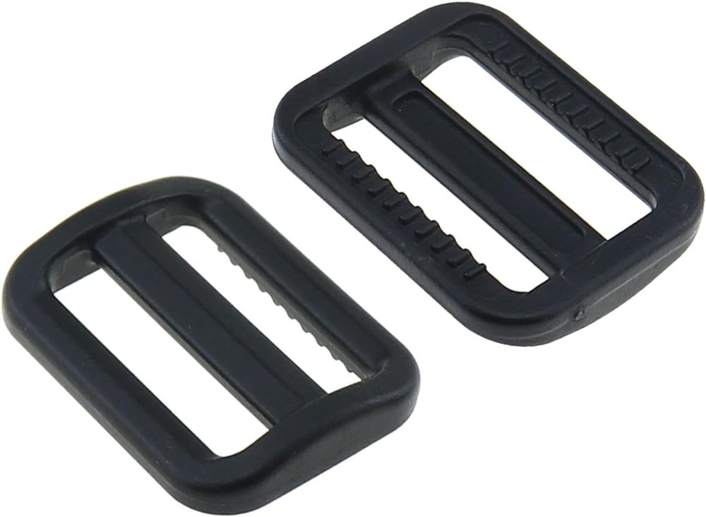 MEETOOT 30PCS 1 Inch Black Adjustable Plastic Tri-Glide Slides Button...