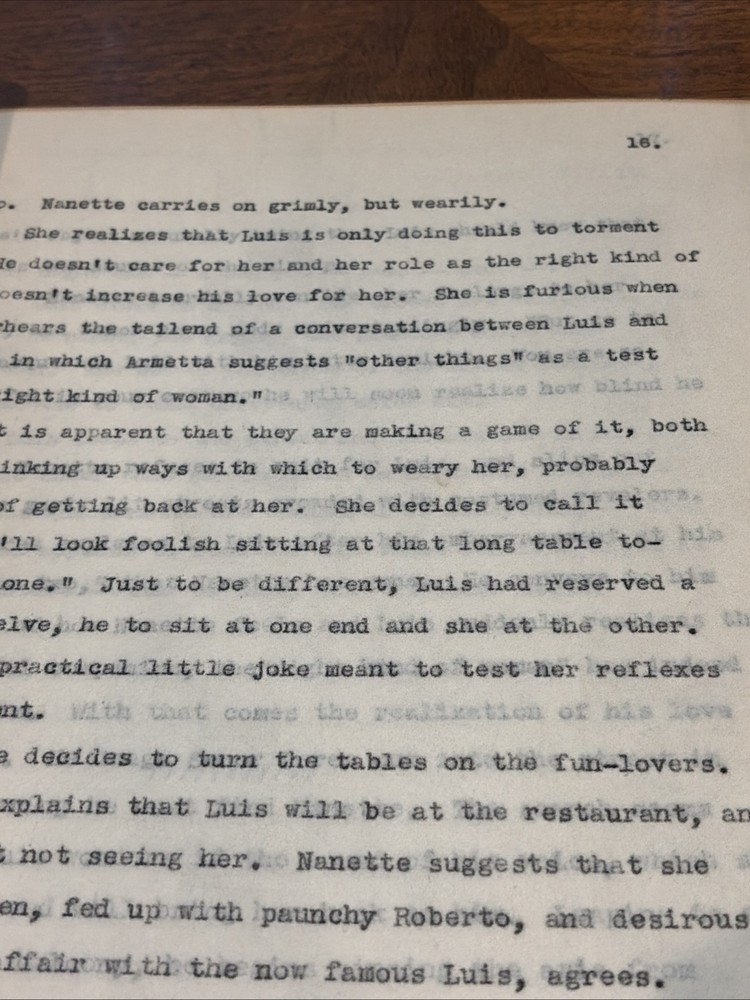 Original Screenplay Synopsis “Pagliacci Was No Sissy” Bruce Craig Script