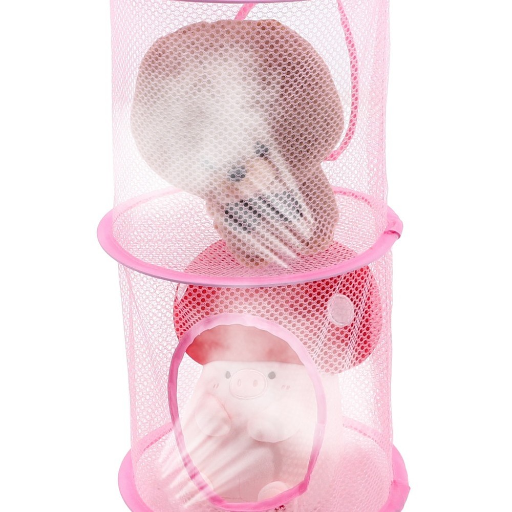 2 Pcs Hanging Mesh Organizer Multi Layer Foldable Drying Net For Plush Toys