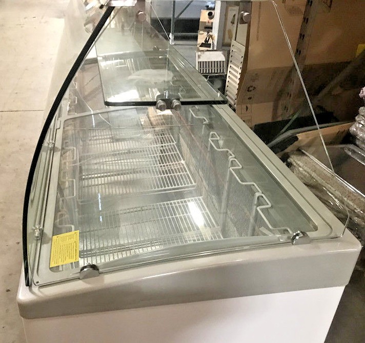 NEW 72" Ice Cream Gelato Glass Dipping Freezer Showcase Display Commercial NSF