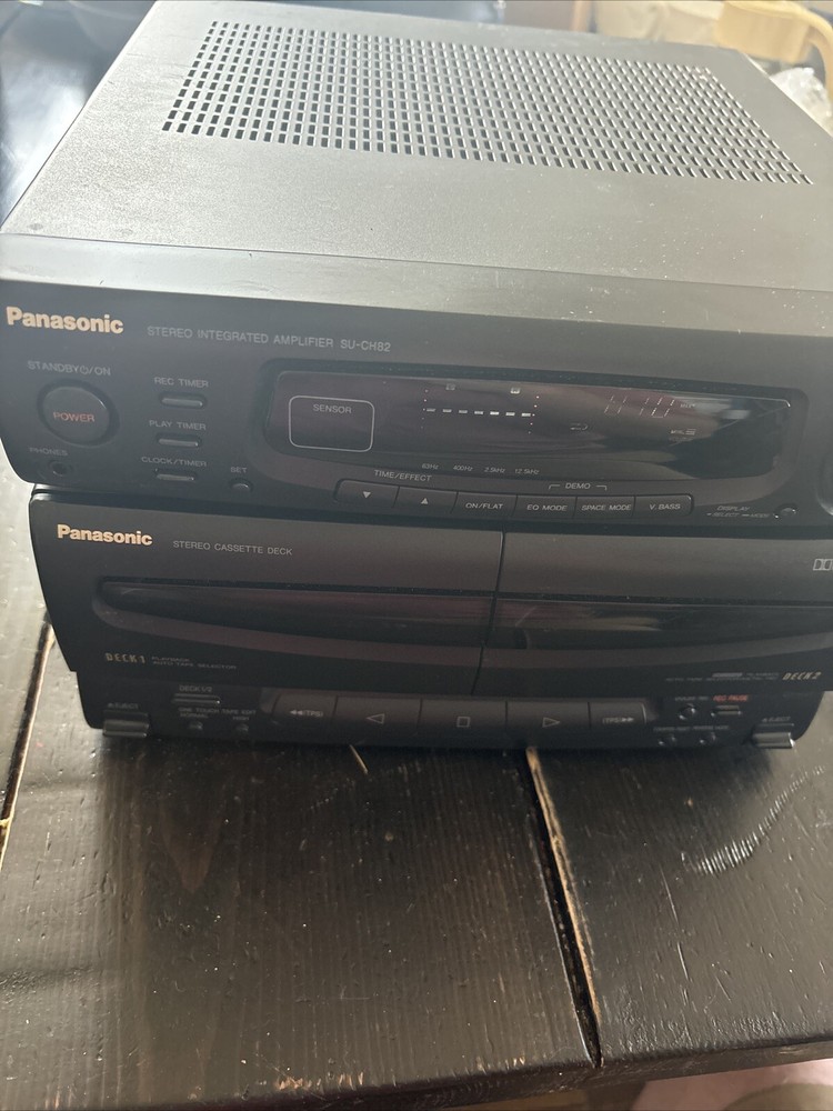 Panasonic Stereo Integrated Amplifier - Black - SU-CH82 Cassette Deck