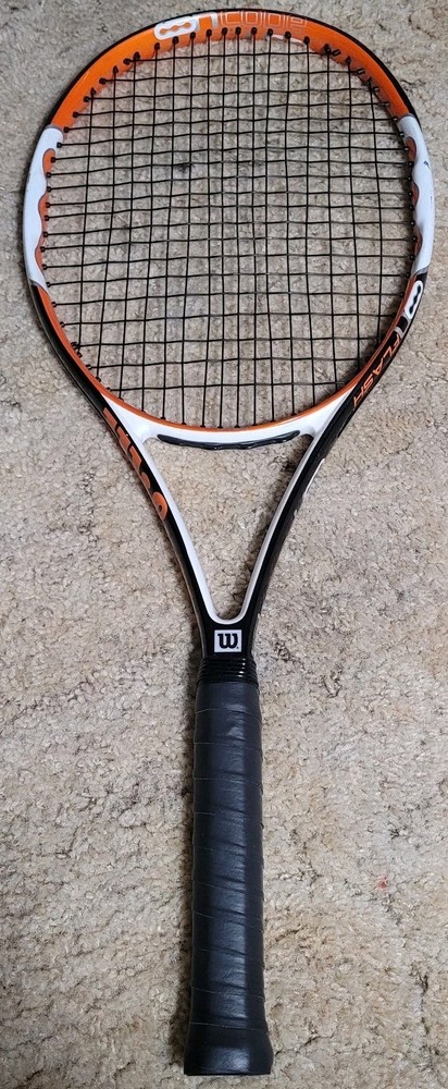 WILSON NCODE NFLASH, ORANGE/WHITE, PRE-OWNED GOOD NORMAL USR WEAR,4 1/4 GRIP #2