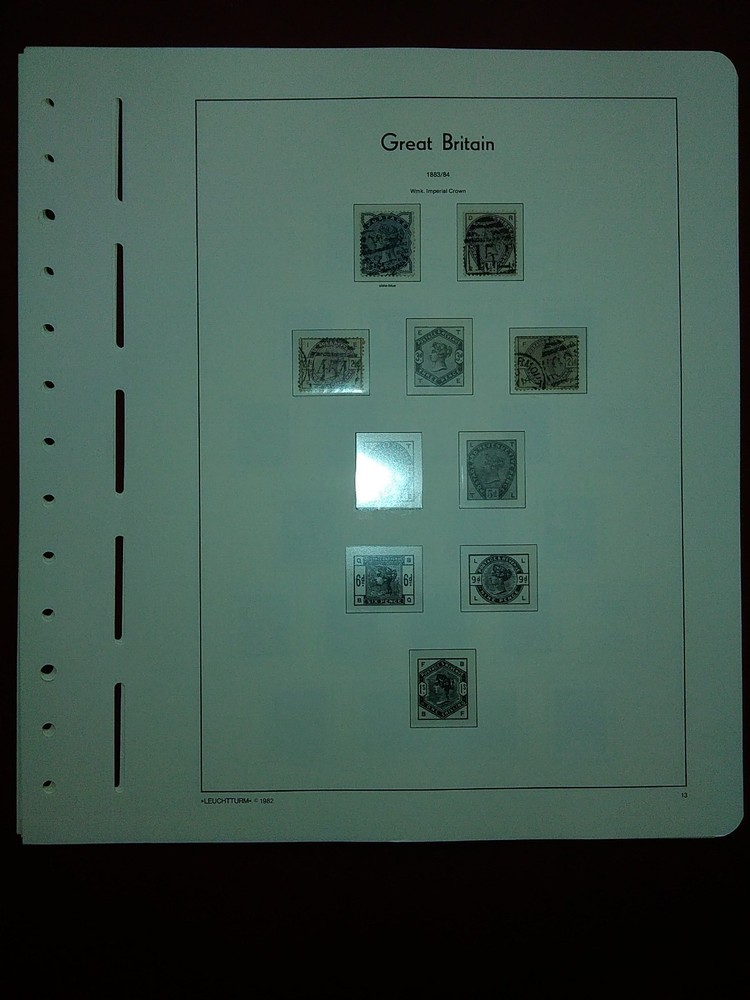 LIGHTHOUSE Hingeless album pages Great Britain 1840-1901 Used Ref 1840.1