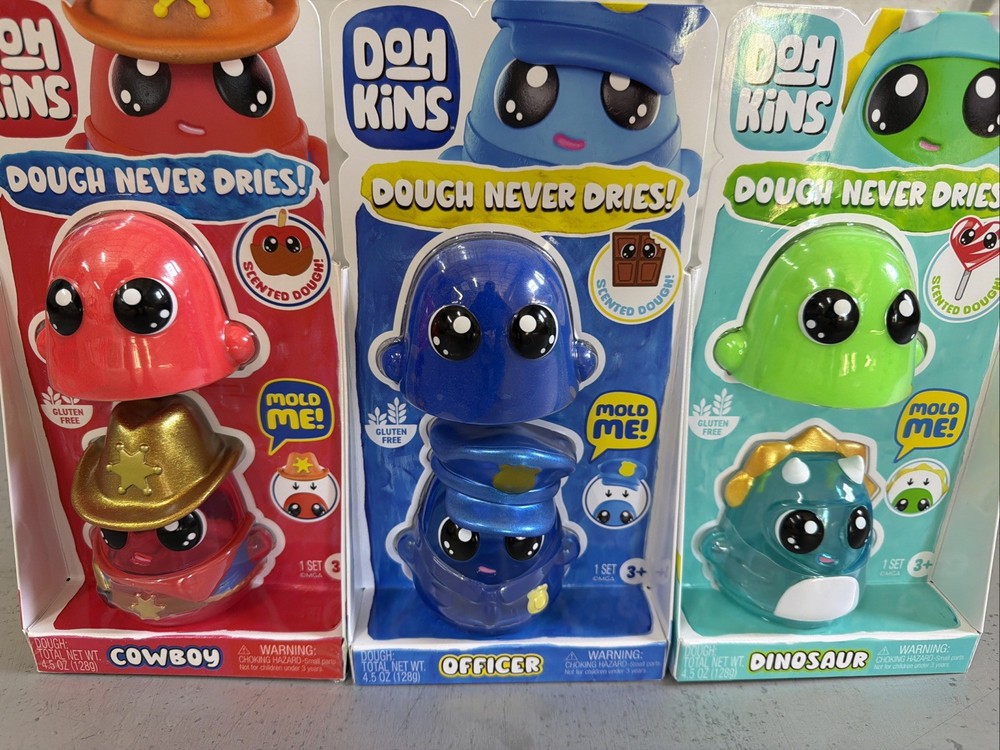 Doh Kins Dough Never Dries Dinosaur Mold Set Scented