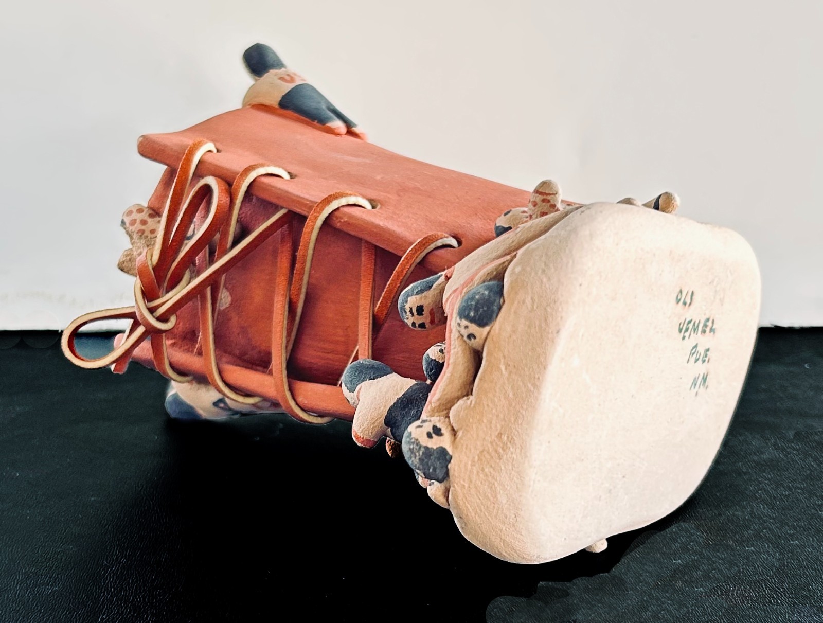 Jemez Pueblo Storyteller Pottery Figure Moccasin Boot Diane Lucero Damaged C610