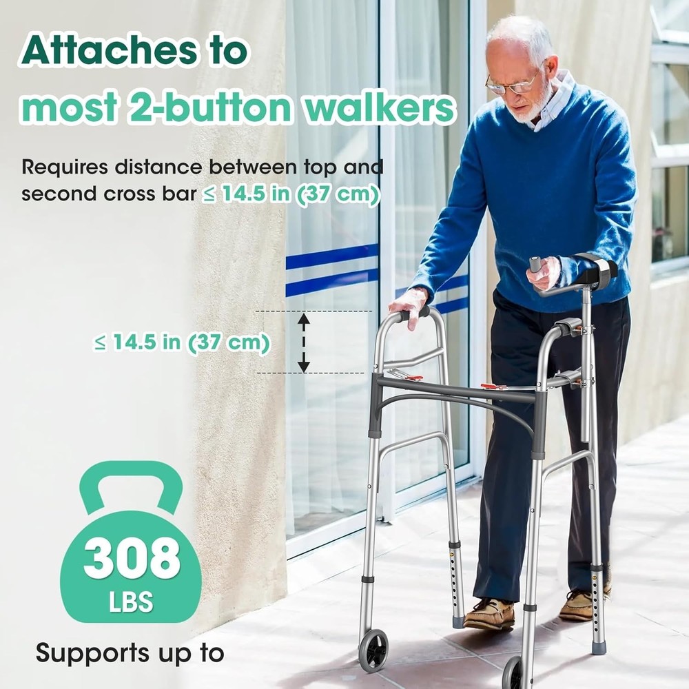 Walker Platform Attachment – Adjustable Height & Padded Armrest