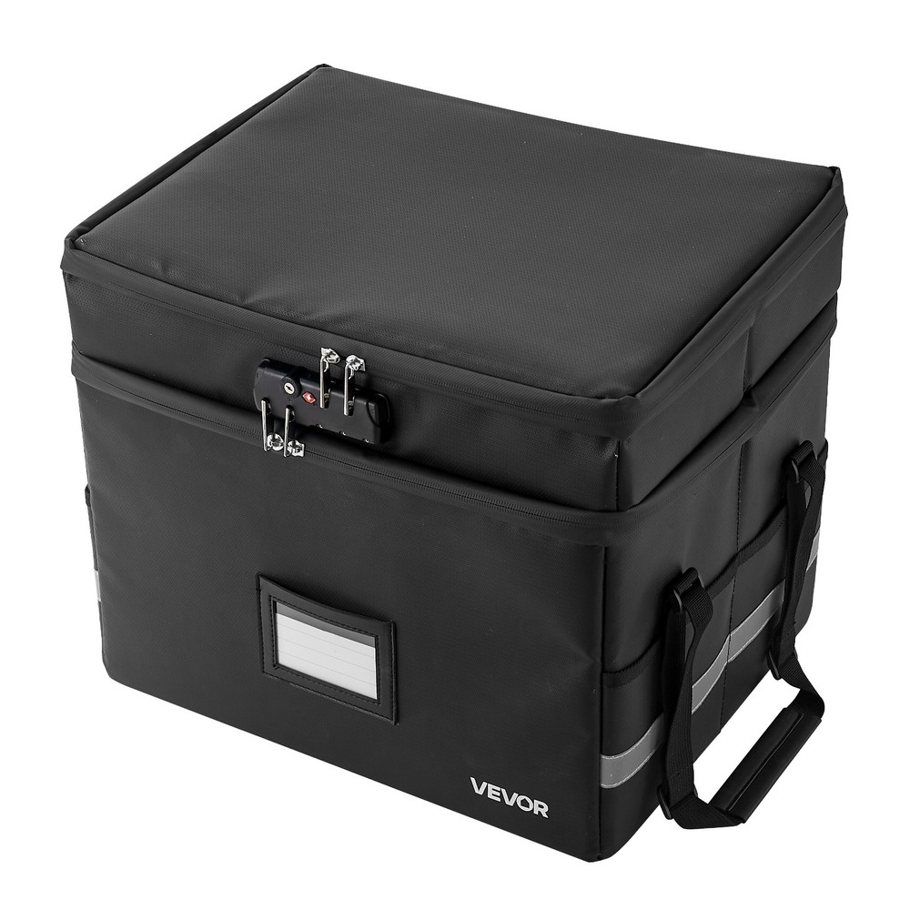 VEVOR Fireproof Document Box 1832 ℉ Heat Insulated Two-Layer File Box with Lock