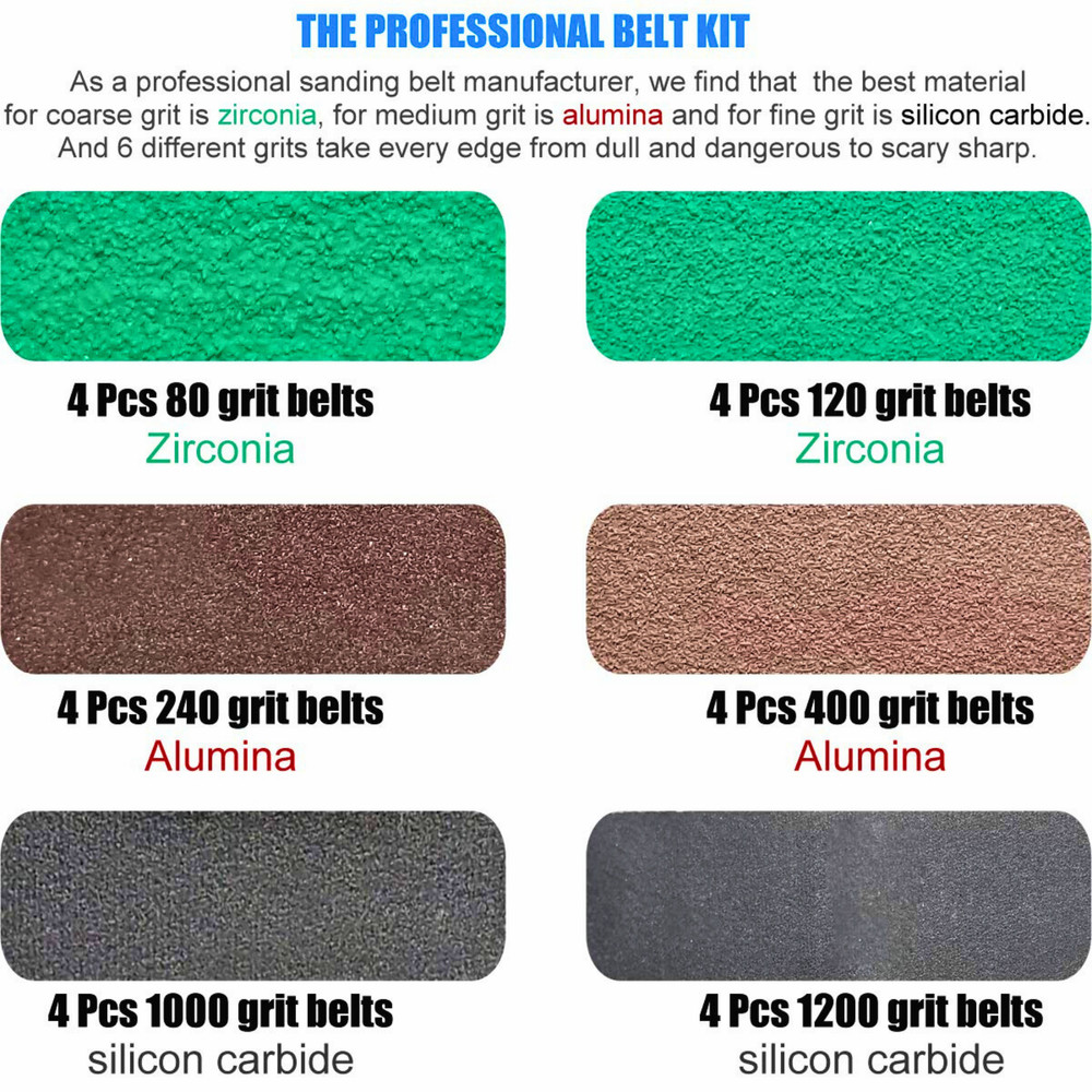 24 Pcs 1/2" X 12" Replacement Belt Kit for Work Sharp Original Knife & Tool Shar