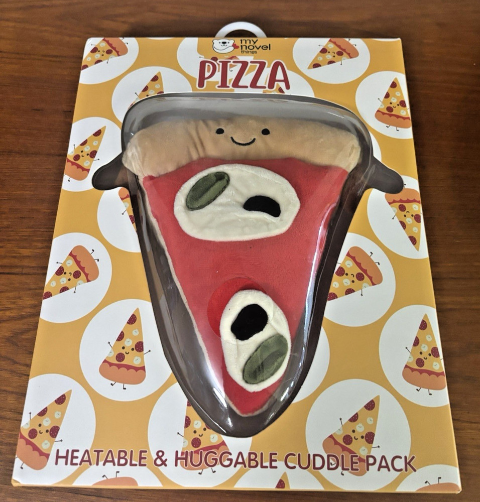 NIB Pizza Shaped My Novel Things Heatable &Huggable Cuddle Pack: Hot/Cold Pack