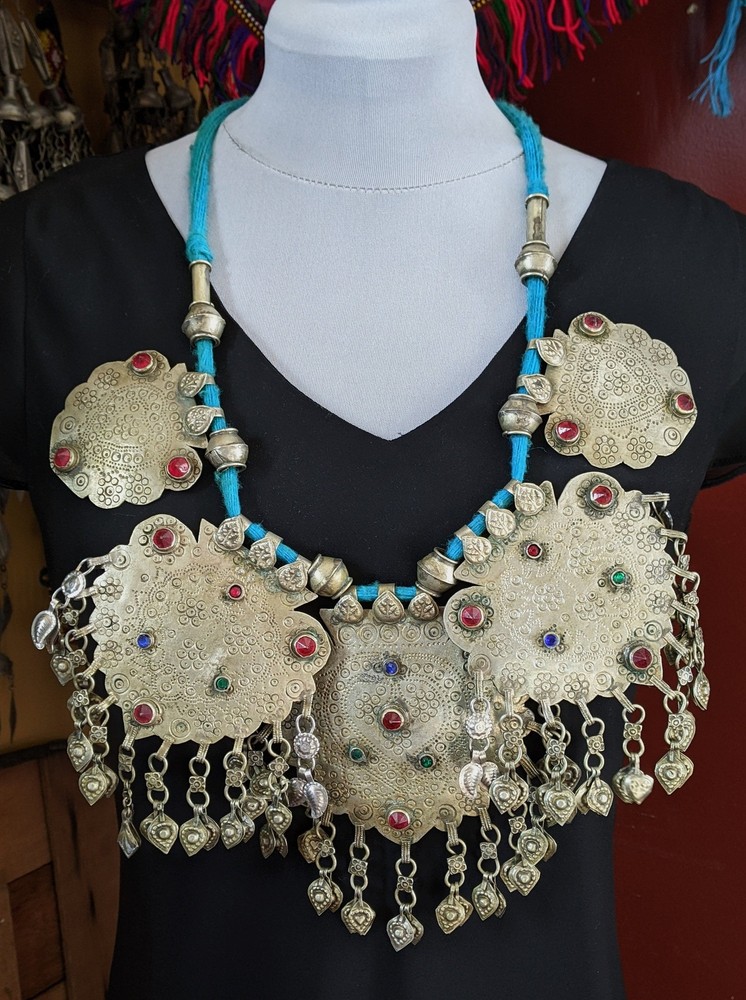 Vintage Kashmiri Multi-Pendant Necklace Drape Original Condition (#14966)