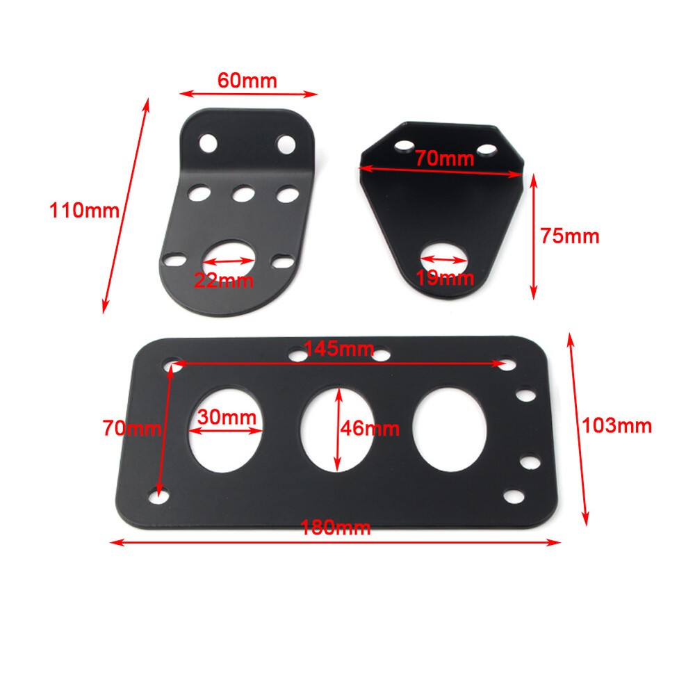 Motorcycle License Plate Bracket Side Mount For Harley Choppers Bobber Cruiser