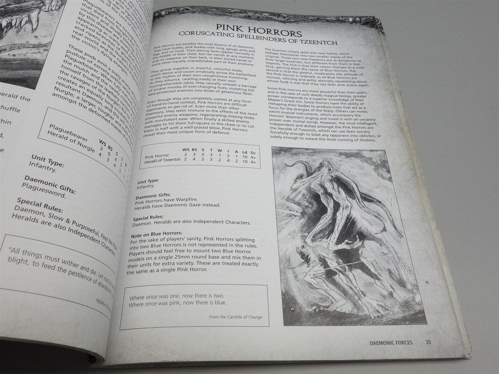 Warhammer Codex Army Book 40k - Chaos Daemons Hardback (current Ed)