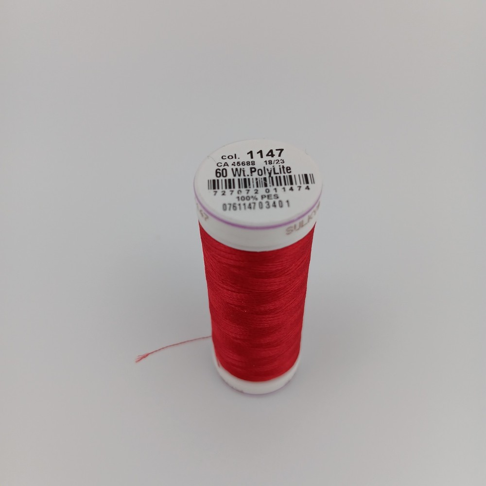 SULKY PolyLite Thread Spool - Embroidery - Red ( 440yds - 60wt)