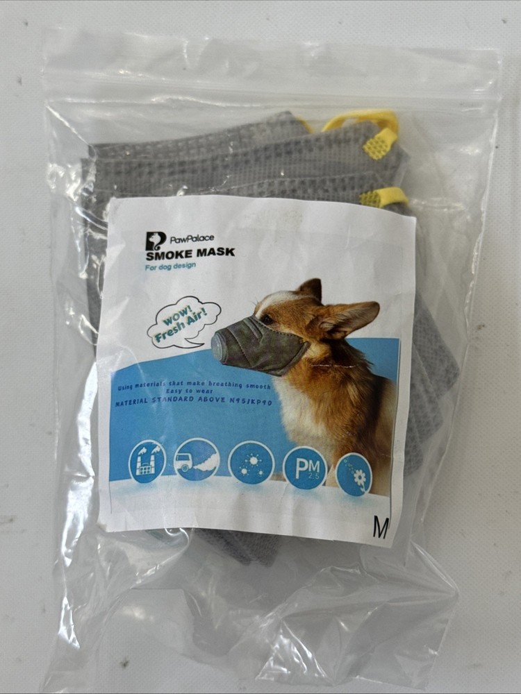 PawPalace, Smoke Mask For Dog, 3 Pack, Medium