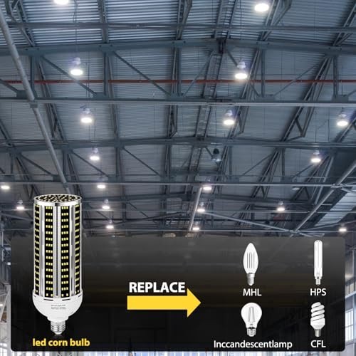 150W LED Corn Light Bulb 2-Pack, 5000K Daylight, E26/E39, 22900LM, Commercial Gr