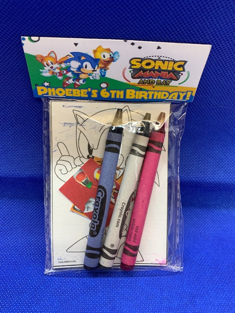 Sonic Mania Mini Coloring Sheets and Crayons Sonic the Hedgehog