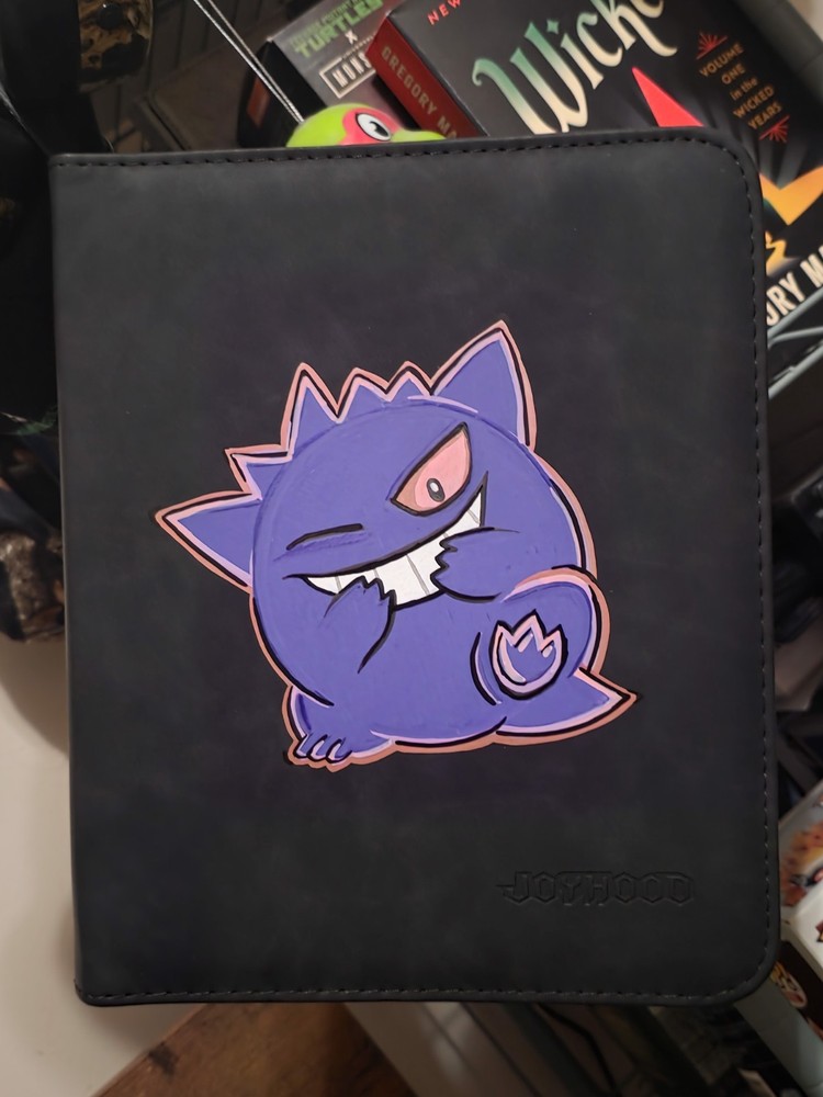Hand-Painted Gengar Pokemon Top Loader Binder