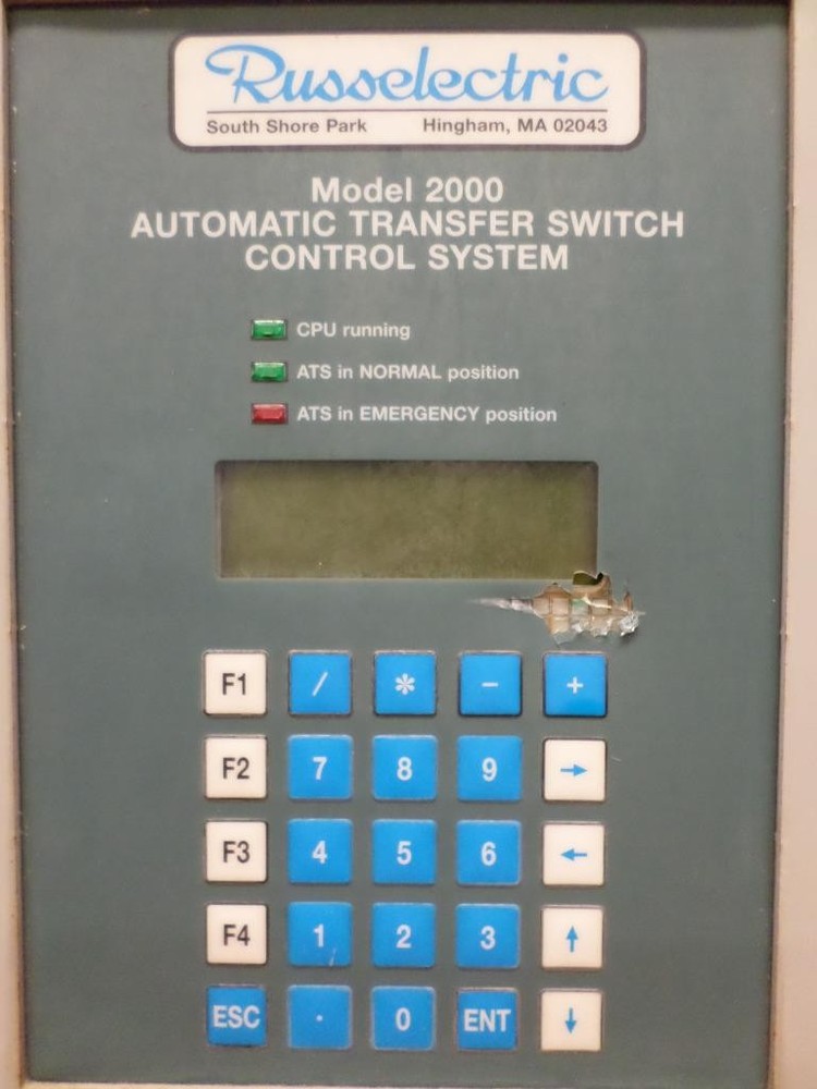 Russelectric Model 2000 Automatic Transfer Switch Control System Panel