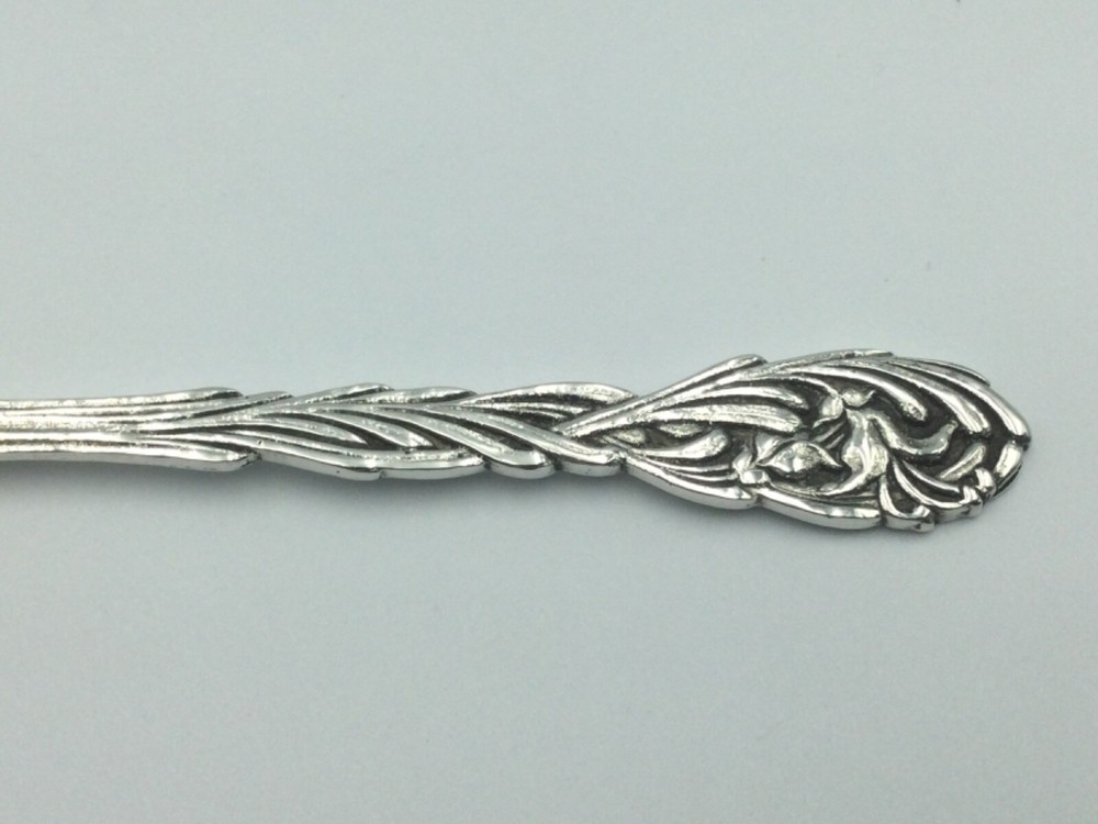 SOLID SILVER SPOON, OMAR RAMSDEN, ROSEMARY PATTERN, LONDON C1938