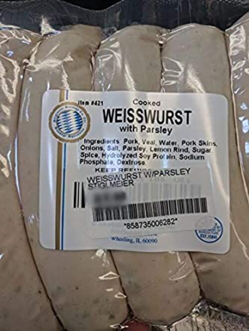 Stiglmeier Weisswurst 16 Oz (4 Pack)