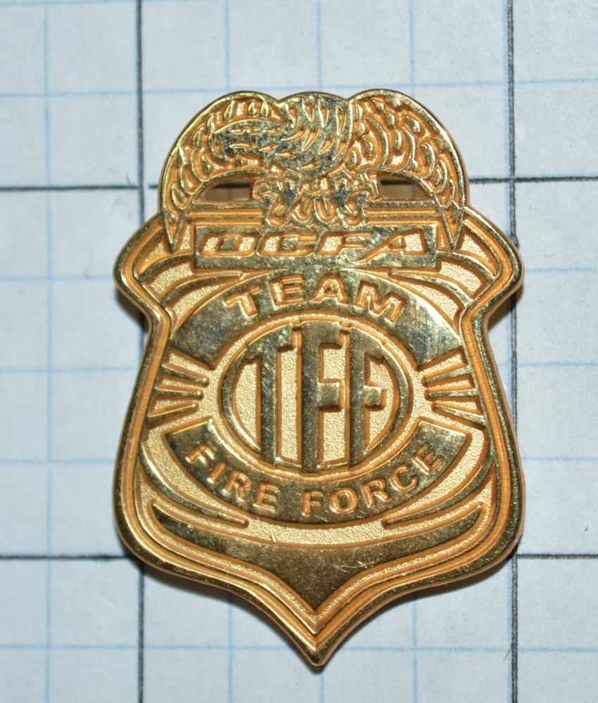 CALIFORNIA ORANGE COUNTY FIRE AUTHORITY OCFA TEAM FIRE FORCE 1.5" LAPEL PIN