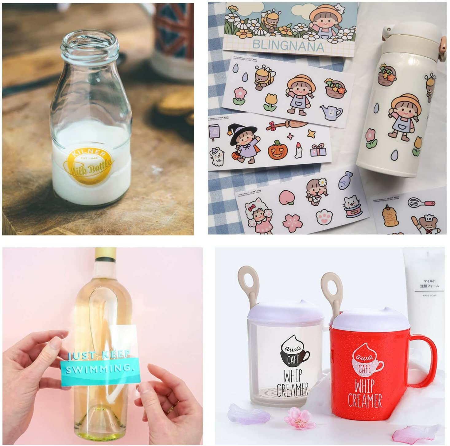 A-SUB Clear Vinyl Sticker Paper Waterproof for Inkjet Printer 60 Sheets 8.5x11