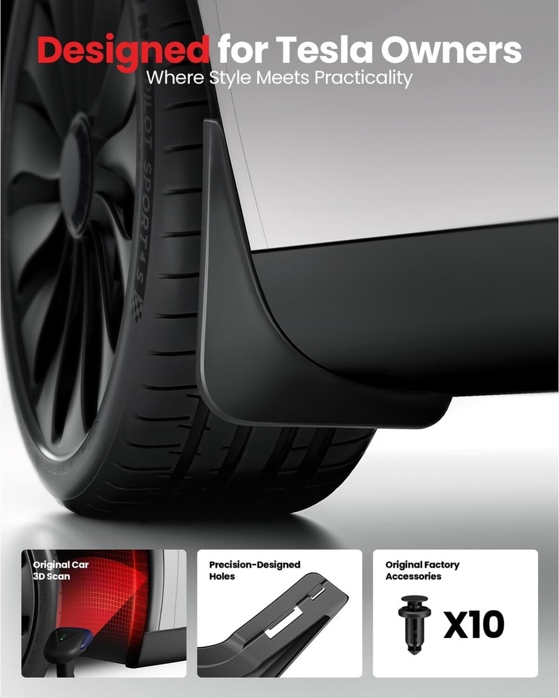 2025 Tesla New Model Y Juniper Accessories - Mud 2025-2026 Model Y Juniper