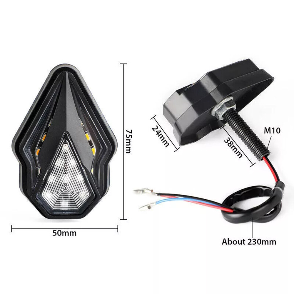 2PC Motorcycle LED Flush Mount Turn Signals Indicator Blinker Light For Honda