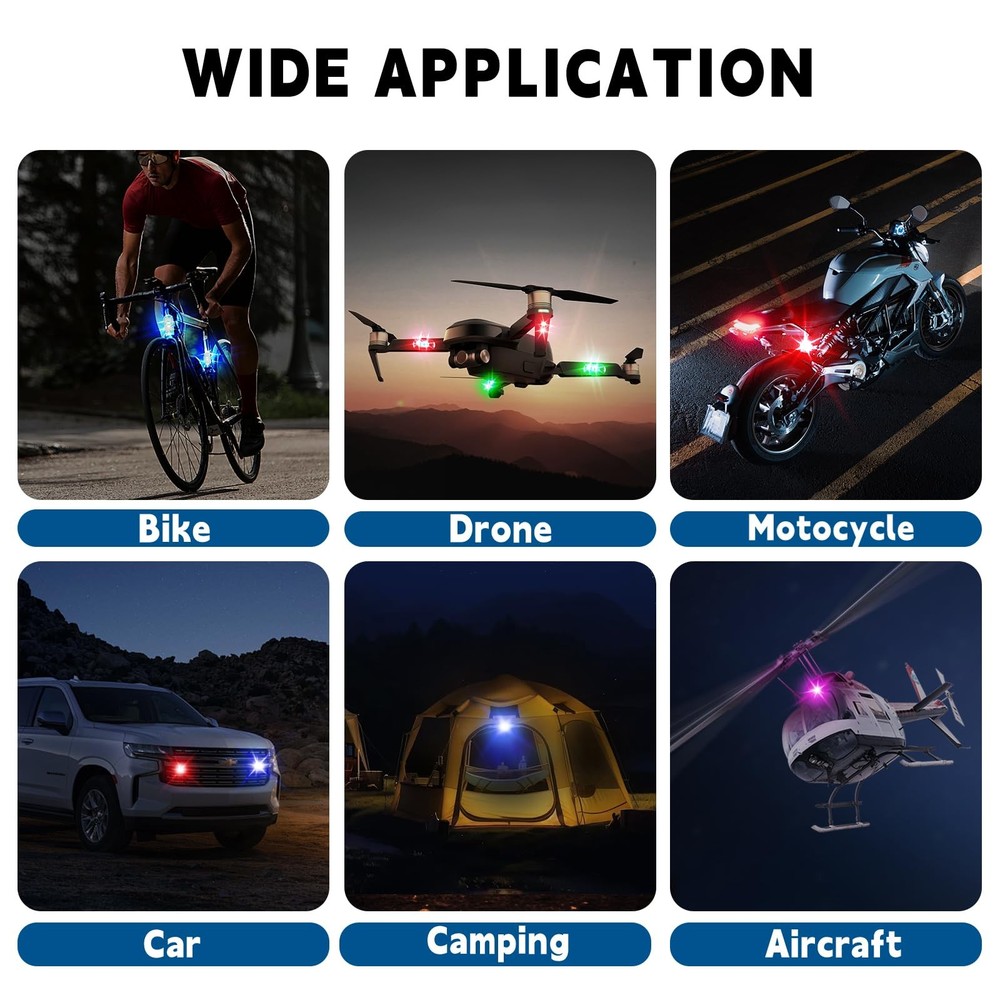 4PCS Wireless LED Strobe Lights with Remote Control,8 Colors 4pcs, Multicolor